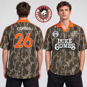 Luke Combs Europe And UK 2026 Exclusive Tour Merch Camo Soccer Jersey
