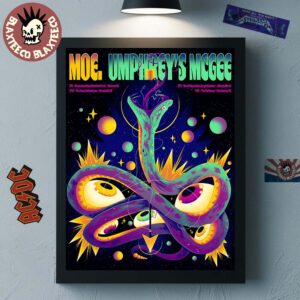MOE X Umphrey’s Mcgee moe.mentUM Tour 2026 For Manteo Charlotte North Carolina Albertville Alabama And Charleston South Carolina July 2026 Poster Canvas