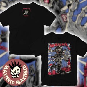 Metallica M72 London UK 2026 Pop Up Shop Merch Tee At London Stadium On 3 And 5 July 2026 Two Sided T-Shirt