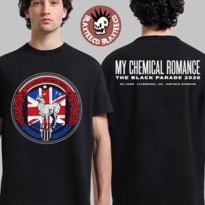 My Chemical Romance Liverpool UK 2026 The Black Parade Tour Exclusive City Tee At Anfield Stadium On 30 June 2026 T-Shirt