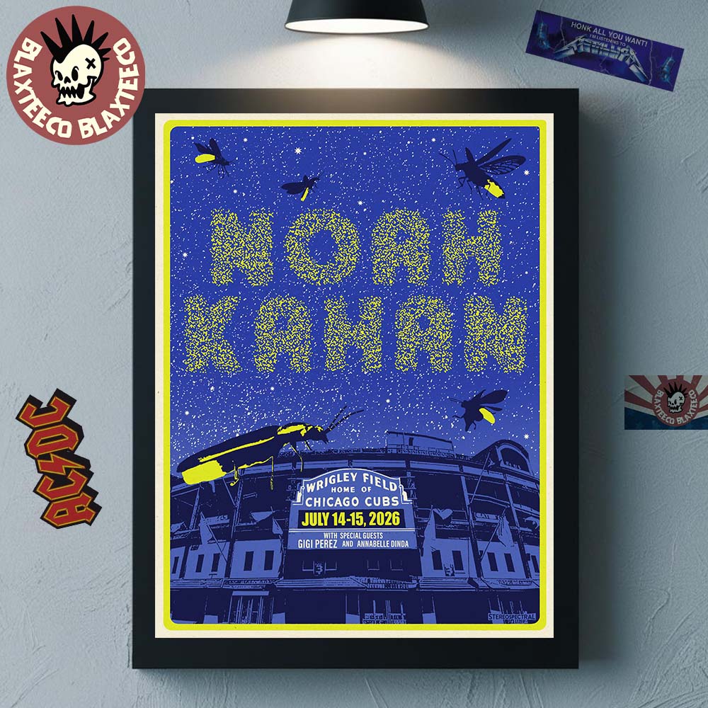 Noah Kahan Chicago 2026 Event Poster At Wrigley Field Home Of Chicago Cubs On July 14-15 2026 Home Decor Poster Canvas Noah Kahan Chicago 2026 Event Poster At Wrigley Field Home Of Chicago Cubs On July 14-15 2026 Home Decor Poster Canvas