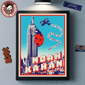 Noah Kahan Live In New York 2026 Gig Concept Poster At City Field On July 18 And 19 2026 King Kong Ladybugs Art Home Decor Poster Canvas
