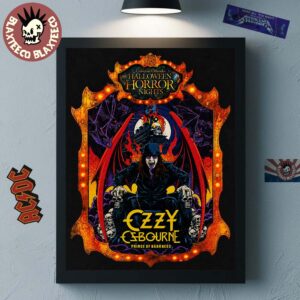 Ozzy Osbourne Prince Of Darkness Universal Studios Halloween Horror Nights 2026 Home Decor Poster Canvas