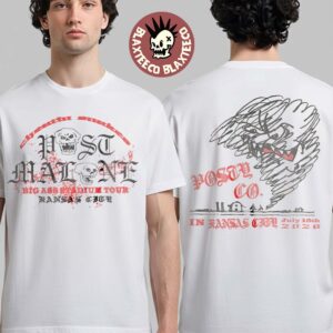 Post Malone Kansas City 2026 Big Ass Stadium Tour Merch Tee On July 15 2026 Two Sided T-Shirt