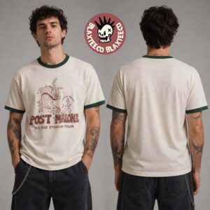 Post Malone X Cheatin Snakes 2026 Big Ass Stadium Tour Merch Ringer T-Shirt