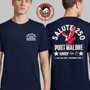 Post Malone X Hardy Salute 250 For Show In Columbus Ohio 2026 Merch Tee At Historic Crew Stadium On July 2 2026 T-Shirt