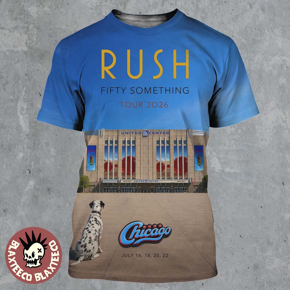 Rush Chicago IL 2026 Event Specific Litho Poster At United Center On July 16 18 20 22 Fifty Something Tour 2026 All Over Print Shirt Rush Chicago IL 2026 Event Specific Litho Poster At United Center On July 16 18 20 22 Fifty Something Tour 2026 All Over Print Shirt