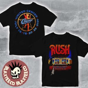 Rush Chicago IL 2026 Event Specific Tee At United Center On July 16 18 20 22 Fifty Something Tour 2026 Two Sided T-Shirt