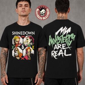 Shinedown Dance Kid Dance Act II 2026 Tour Merch Band Comics Style Monsters Are Real T-Shirt