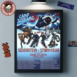 Silverstein Camp Screamo 2 Tour 2026 Schedule Dates Home Decor Poster Canvas