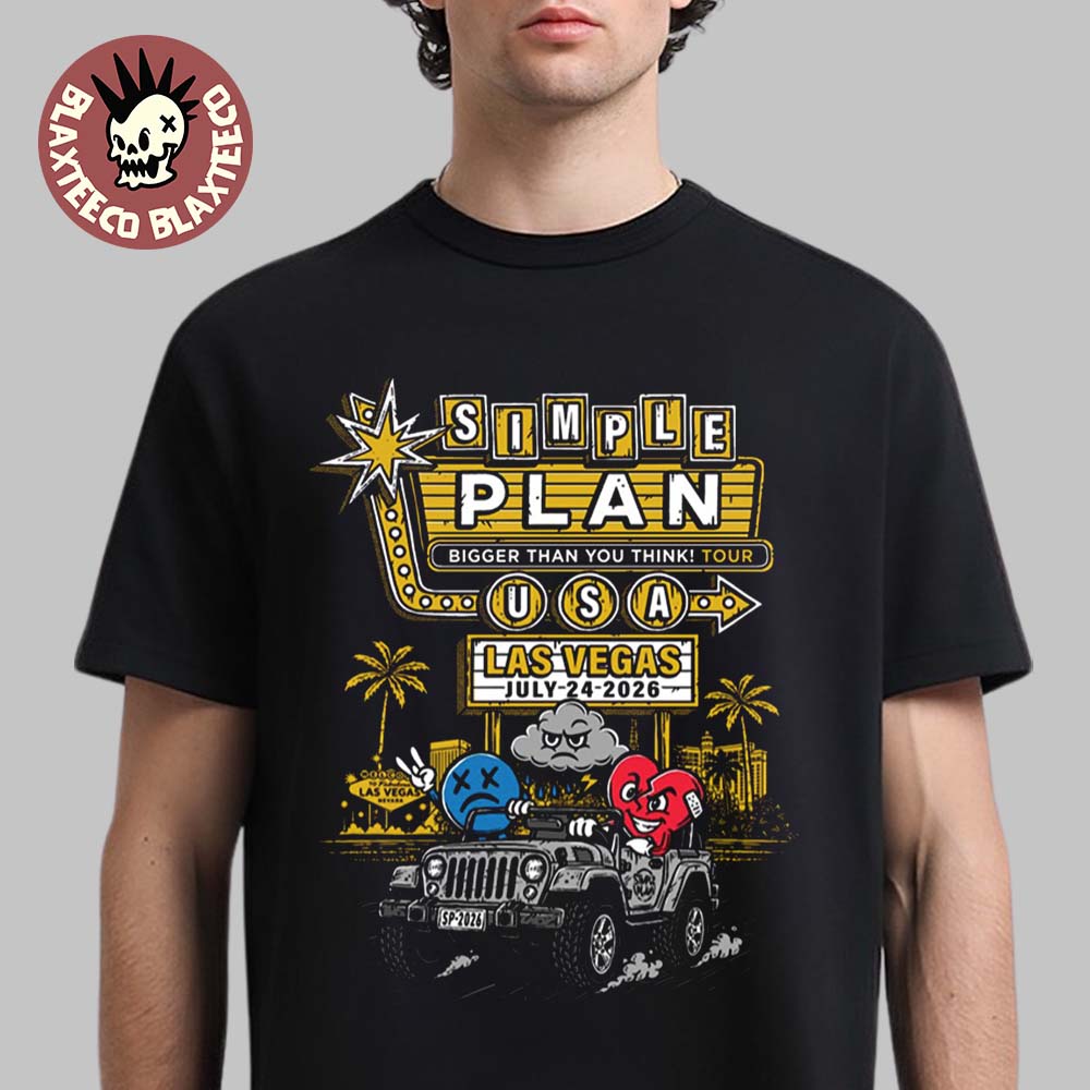 Simple Plan Las Vegas 2026 City Tee Exclusive Merch At Pearl Concert Theater At Palms Casino Resort On July 24 2026 T-Shirt Simple Plan Las Vegas 2026 City Tee Exclusive Merch At Pearl Concert Theater At Palms Casino Resort On July 24 2026 T-Shirt