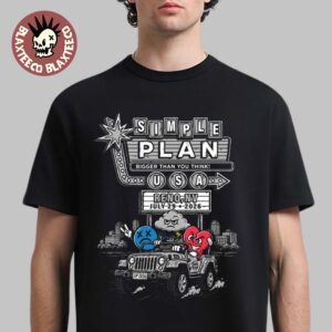 Simple Plan Reno NV 2026 Specific City Tee At Grand Theatre On July 29 2026 Unisex T-Shirt