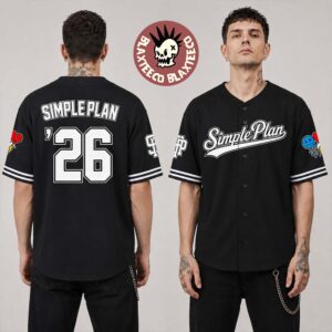 Simple Plan The Bigger Than You Think Tour 2026 The Sequel Merch Baseball Jersey