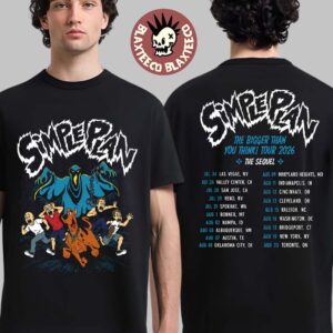 Simple Plan The Bigger Than You Think Tour 2026 The Sequel Merch Scooby Doo Ghost Chasing Two Sided T-Shirt