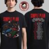 Simple Plan The Bigger Than You Think Tour 2026 The Sequel Merch Band Photo With Cities List Two Sided T-Shirt