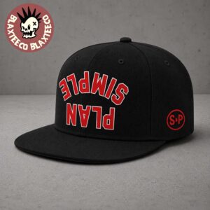 Simple Plan The Bigger Than You Think Tour Sequel 2026 Merch Upside Down Logo Snapback Hat