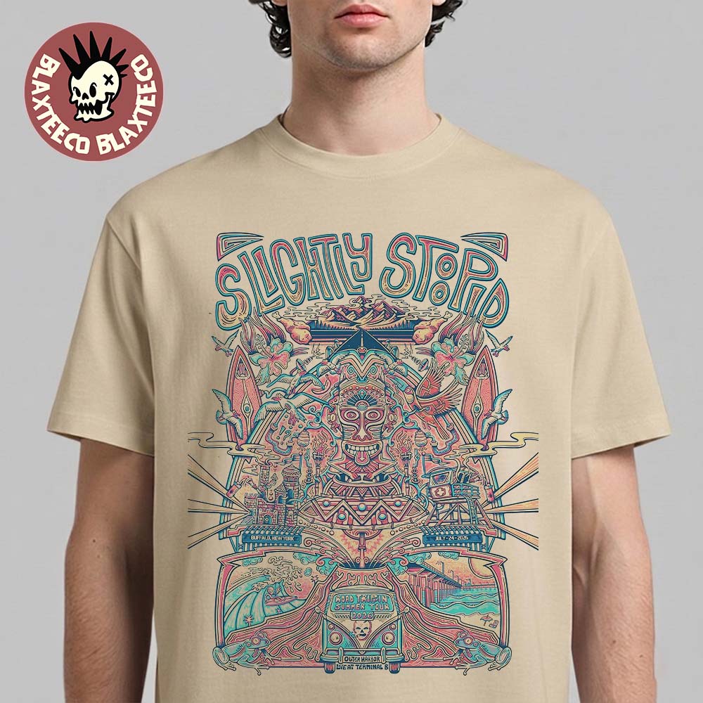 Slightly Stoopid Buffalo New York 2026 Event Poster At Terminal B On July 24 2026 Road Trippin Summer Tour Unisex T-Shirt Slightly Stoopid Buffalo New York 2026 Event Poster At Terminal B On July 24 2026 Road Trippin Summer Tour Unisex T-Shirt