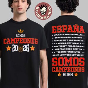 Spain National Football Team 2026 FIFA World Cup Champions Somos Campeones July 19 New York New Jersey T-Shirt Spain National Football Team 2026 FIFA World Cup Champions Somos Campeones July 19 New York New Jersey T-Shirt