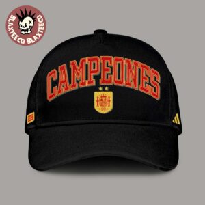 Spain National Football Team 2026 FIFA World Cup Champions Vamos Espana Campeones Adidas Black Cap Hat Snapback