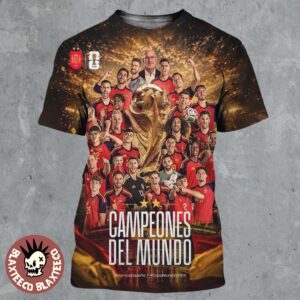 Spain National Football Team 2026 FIFA World Cup Champions Vamos Espana Campeones Del Mundo All Over Print Shirt