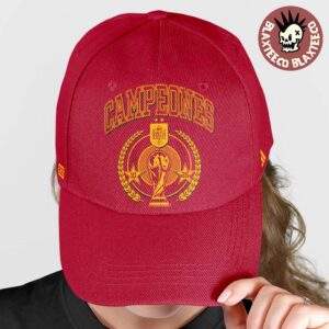 Spain National Football Team 2026 FIFA World Cup Champions Vamos Espana Campeones Trophy Adidas Red Cap Hat Snapback