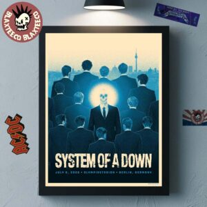 System Of A Down Berlin Germany 2026 Pop Up Exclusive Poster At Olympiastadion On July 8 2026 Home Decor Poster Canvas