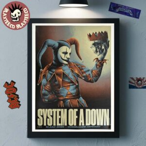 System Of A Down Dusseldorf Germany 2026 Pop Up Shop Poster At Open Air Park On 10 July 2026 The Clown Home Decor Poster Canvas