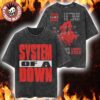 System Of A Down EU And UK Tour 2026 Merch Big Logo With Map Retro Washed Tee
