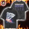 System Of A Down EU And UK Tour 2026 Merch Retro Logo Style With Dates Vintage Washed Tee