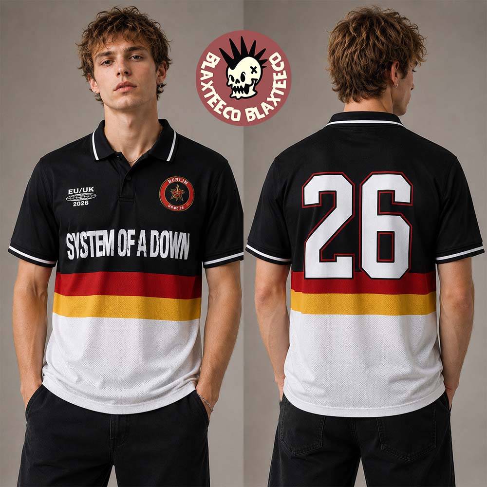 System Of A Down SOAD Berlin Germany 2026 Specific Merch Polo Jersey At Olympiastadion On July 8 2026 Football Jersey System Of A Down SOAD Berlin Germany 2026 Specific Merch Polo Jersey At Olympiastadion On July 8 2026 Football Jersey