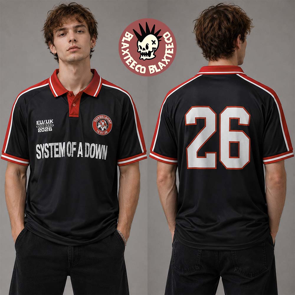 System Of A Down SOAD Dusseldorf Germany 2026 Exclusive Merch Polo Jersey At Open Air 10 July 2026 Football Jersey System Of A Down SOAD Dusseldorf Germany 2026 Exclusive Merch Polo Jersey At Open Air 10 July 2026 Football Jersey