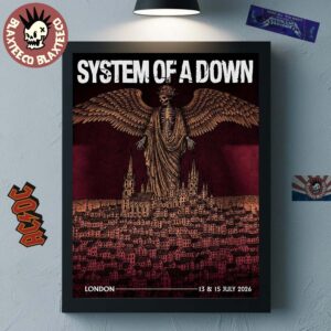 System Of A Down SOAD London UK 2026 Pop Up Shop Poster At Tottenham Stadium On 13 And 15 2026 Home Decor Poster Canvas