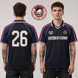 System Of A Down SOAD Paris France 2026 Specific Merch Polo Jersey At Stade De France On July 2 And 4 2026 Football Jersey