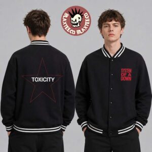 System Of A Down SOAD UK And EU Tour 2026 Merch Toxicity Baseball Jacket