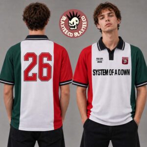System Of A Down SOAD Warsaw Poland 2026 Exclusive Merch Polo Jersey At PGE Narodowy 18 And 19 July 2026 Football Jersey