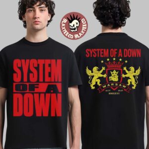 System Of A Down SOAD Warsaw Poland 2026 Exclusive Tee At PGE Narodowy On 18 And 19 July 2026 Two Sided T-Shirt