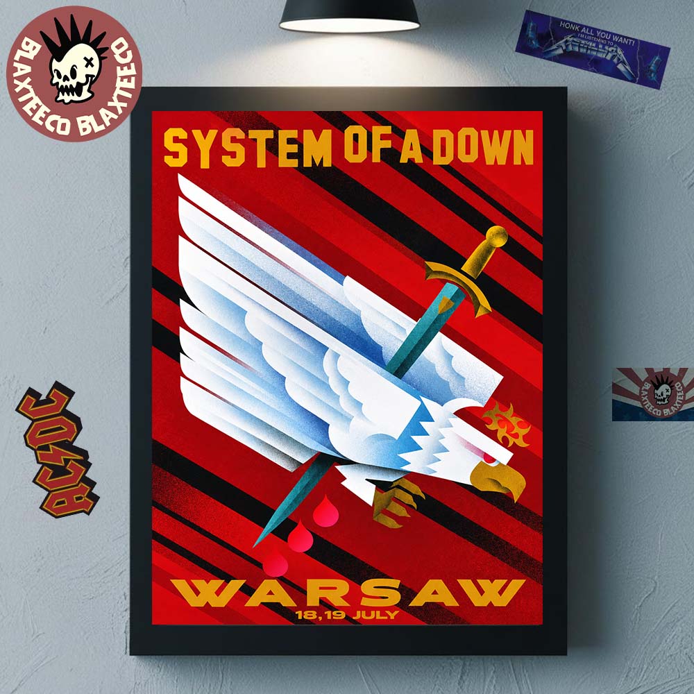System Of A Down SOAD Warsaw Poland 2026 Exclusive Venue Poster At PGE Narodowy On 18 And 19 July 2026 Home Decor Poster Canvas System Of A Down SOAD Warsaw Poland 2026 Exclusive Venue Poster At PGE Narodowy On 18 And 19 July 2026 Home Decor Poster Canvas