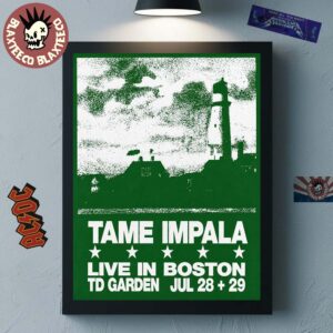 Tame Impala And DJO Live In Boston 2026 Event Poster Deadbeat Tour At TD Garden On July 28 And 29 2026 Home Decor Poster Canvas