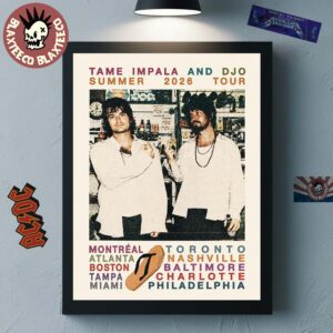 Tame Impala And Djo The Deadbeat Tour 2026 Summer Merch Poster Canvas For Home Decor