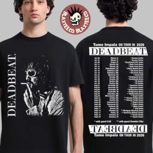 Tame Impala With Djo Deadbeat Tour 2026 Merch Portrait Smoking T-Shirt