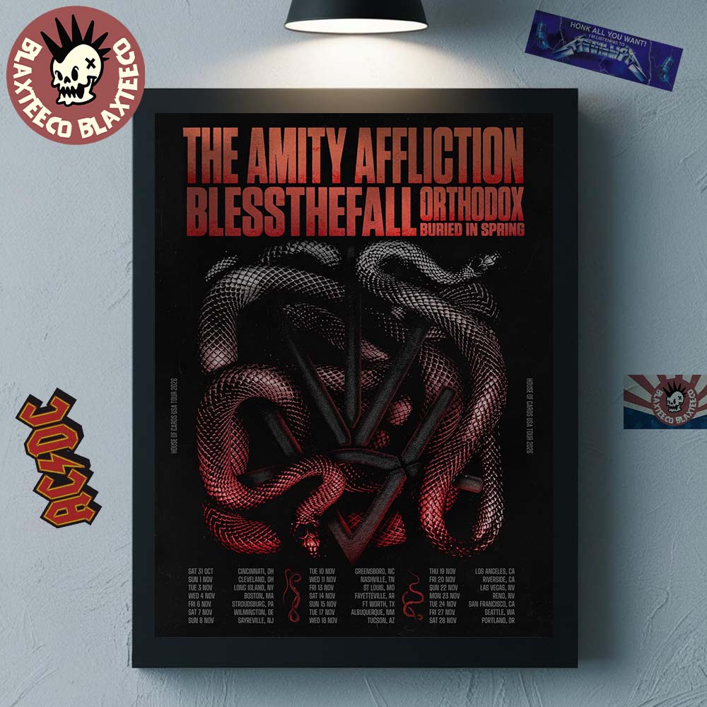The Amity Affliction 2026 House Of Cards USA Tour Schedule Dates With Bless The Fall Orthodox And Buried In Spring Poster Canvas The Amity Affliction 2026 House Of Cards USA Tour Schedule Dates With Bless The Fall Orthodox And Buried In Spring Poster Canvas