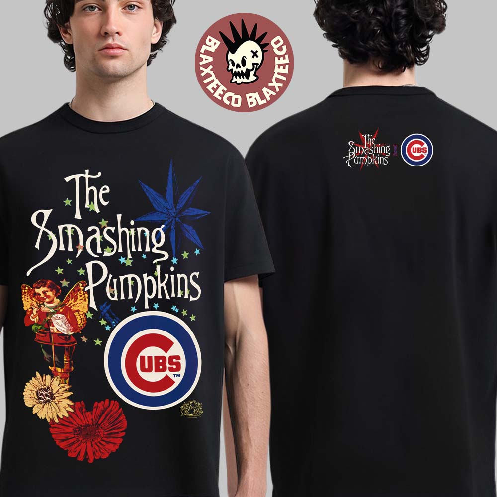The Smashing Pumpkins Chicago Cubs 2026 Chicago IL Pop Up Shop Exclusive Merch Angel Two Sided T-Shirt The Smashing Pumpkins Chicago Cubs 2026 Chicago IL Pop Up Shop Exclusive Merch Angel Two Sided T-Shirt