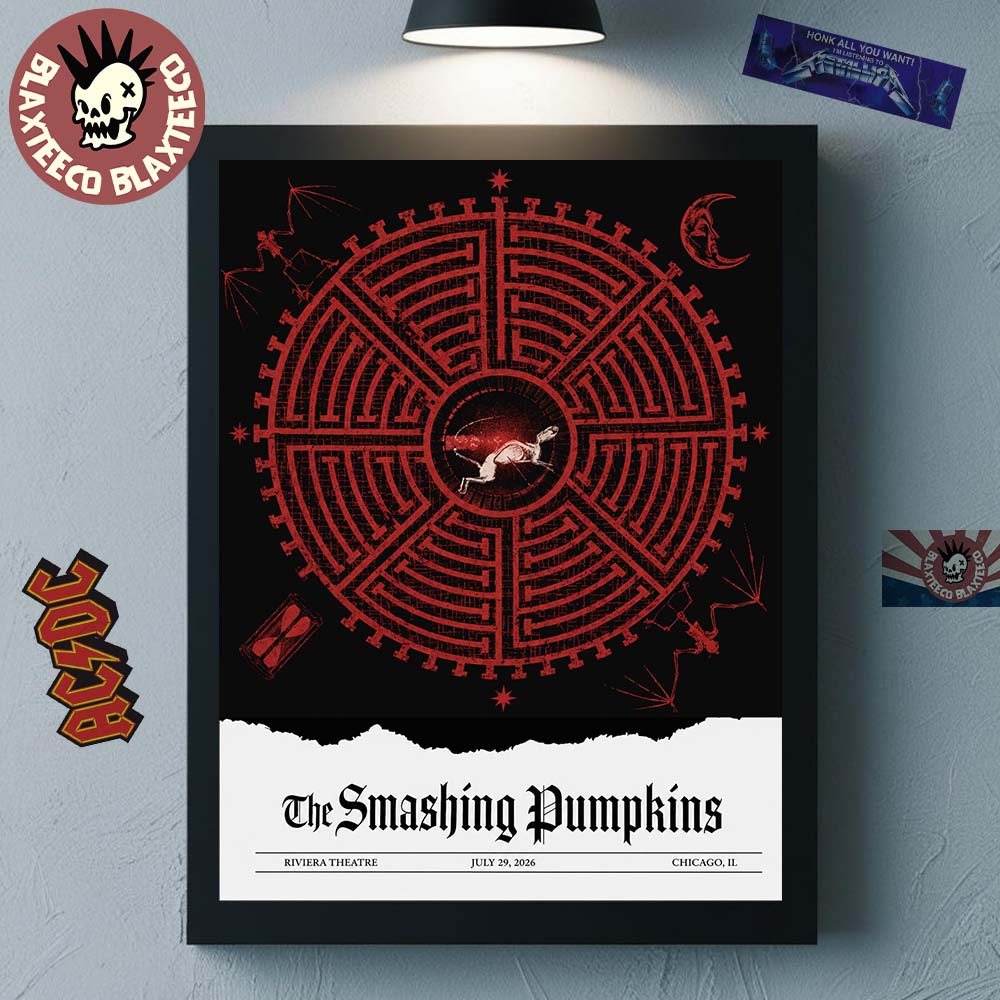 The Smashing Pumpkins Chicago IL 2026 Exclusive Poster At Riviera Theatre On July 29 2026 Home Decor Poster Canvas The Smashing Pumpkins Chicago IL 2026 Exclusive Poster At Riviera Theatre On July 29 2026 Home Decor Poster Canvas