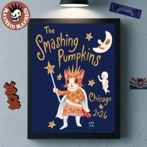 The Smashing Pumpkins Chicago IL 2026 Pop Up Shop Merch Baseman Poster On July 29 2026 Home Decor Poster Canvas