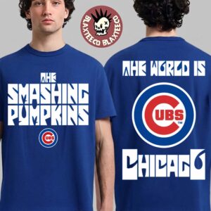 The Smashing Pumpkins X Chicago Cubs 2026 Chicago IL Pop Up Shop Exclusive Merch The World Is Chicago Cubs T-Shirt