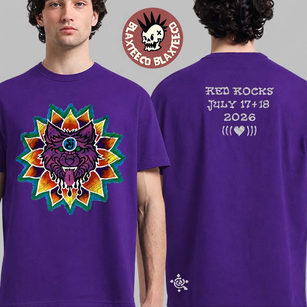 The String Cheese Incident Live At Red Rocks Amphitheatre 2026 Run Merch Playful Wisdom T-Shirt The String Cheese Incident Live At Red Rocks Amphitheatre 2026 Run Merch Playful Wisdom T-Shirt