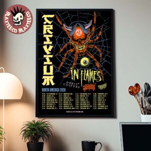 Trivium The Crown In The Grave Tour 2026 North America Cities Schedule Dates Home Decor Poster Canvas