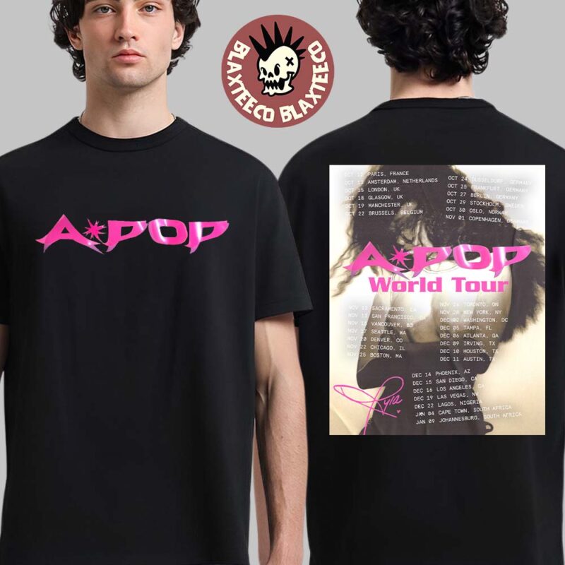 Tyla A Pop World Tour 2026 Schedule Dates Two Sided T Shirt
