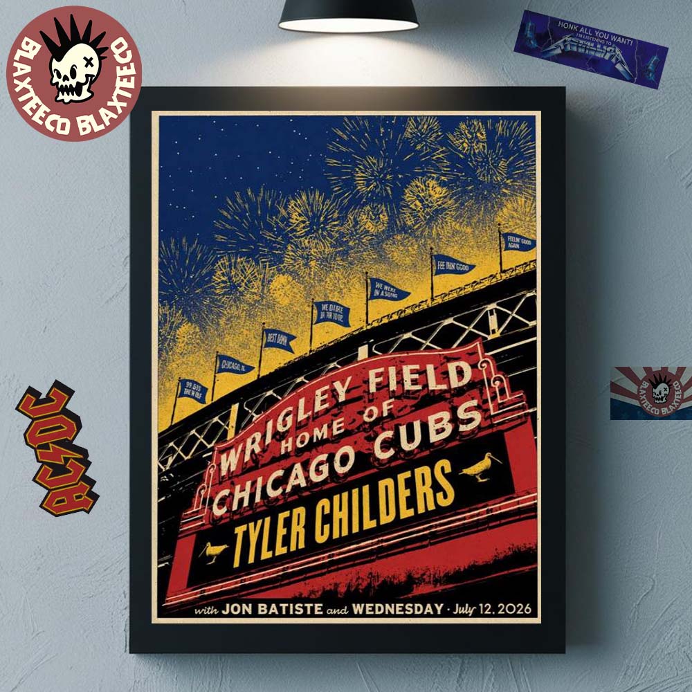 Tyler Childers Chicago Illinois 2026 Event Poster At Wrigley Field Home Of Chicago Cubs On July 12 2026 Home Decor Poster Canvas Tyler Childers Chicago Illinois 2026 Event Poster At Wrigley Field Home Of Chicago Cubs On July 12 2026 Home Decor Poster Canvas