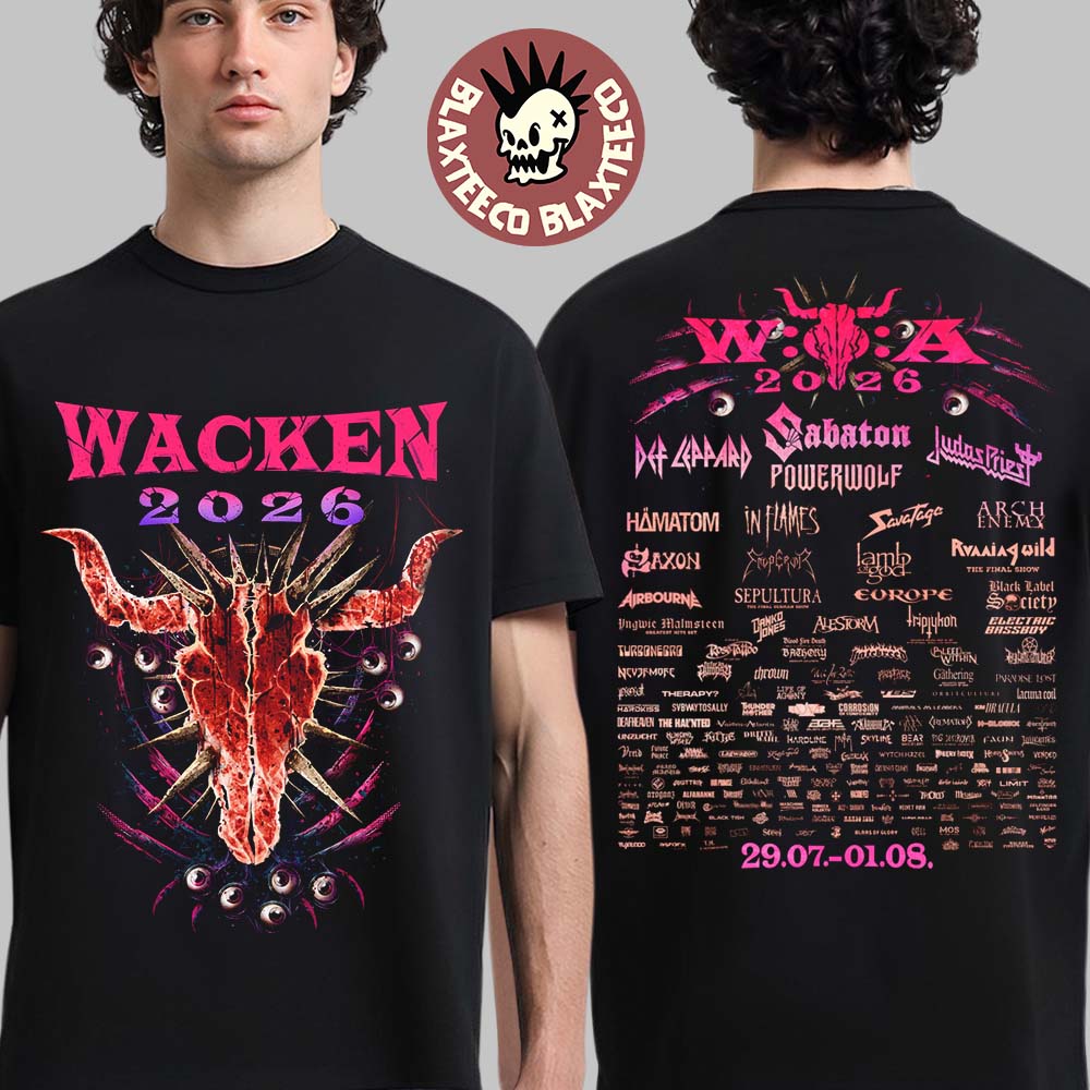 Wacken Open Air 2026 Festival The Anniversary Merch Crazy Eyes T-Shirt Wacken Open Air 2026 Festival The Anniversary Merch Crazy Eyes T-Shirt